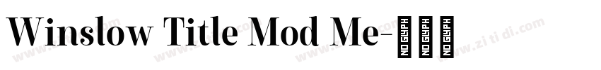 Winslow Title Mod Me字体转换 Winslow Title Mod Me字体转换